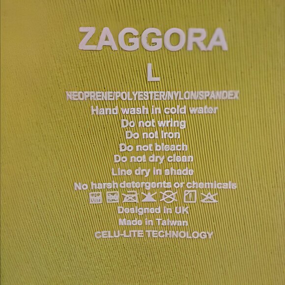 Zaggora Hot Pink Neoprene Compression Thermal Fitted Work Out Leggings Pants L - Picture 8 of 9